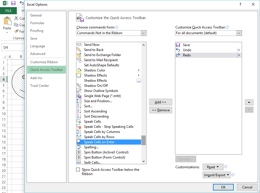 Speak Cells On Enter