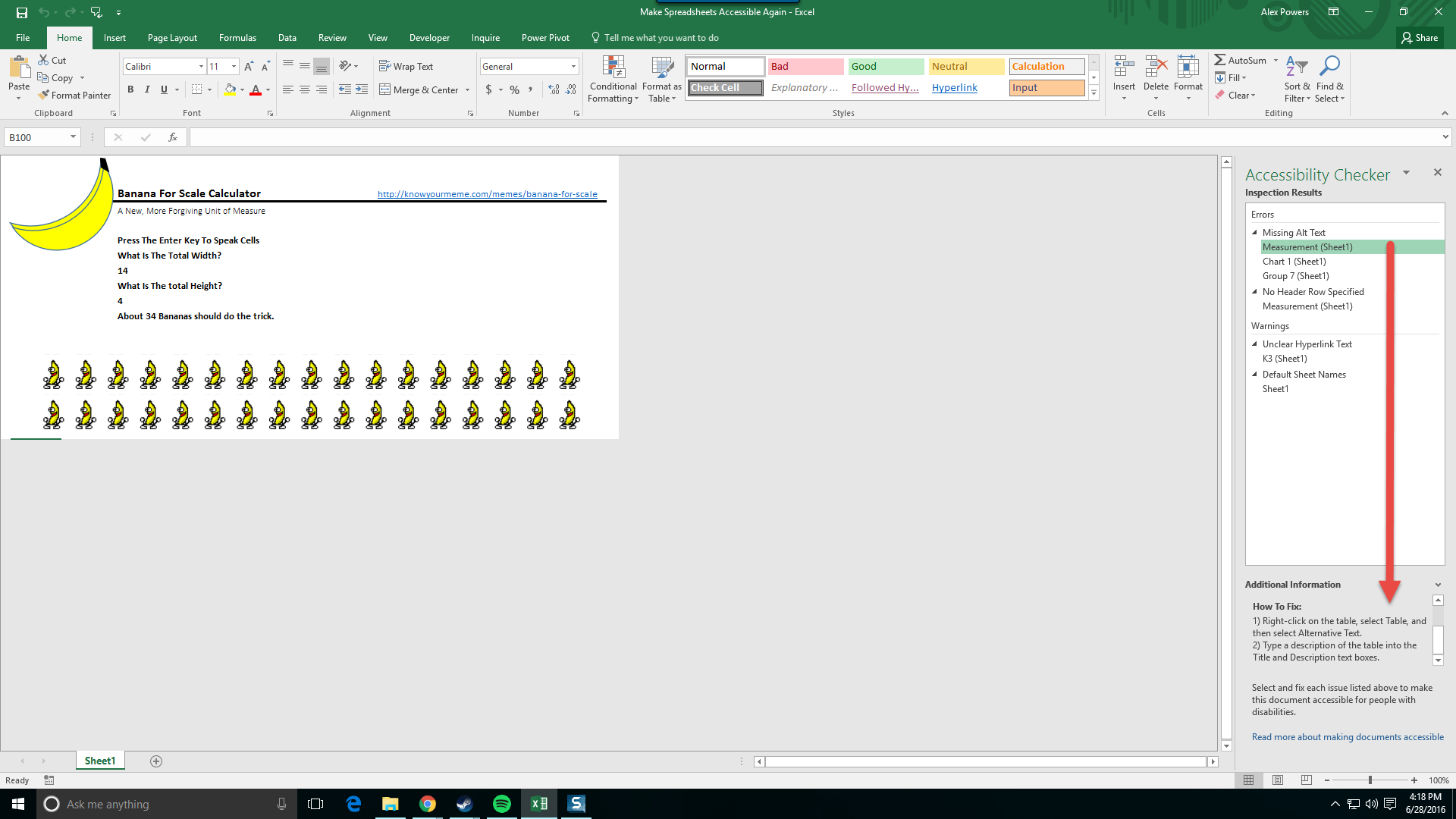 Accessibility Checker Inspection Results