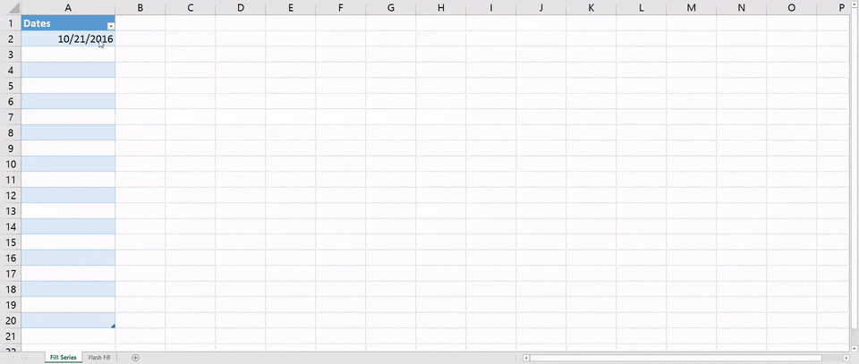 Flash Fill Right Click